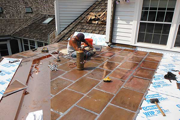 Flat Copper Roofing Installation